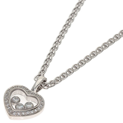 Chopard Heart Happy Diamond Necklace K18 White Gold Ladies [Used]