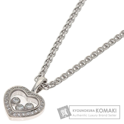 Chopard Heart Happy Diamond Necklace K18 White Gold Ladies [Used]