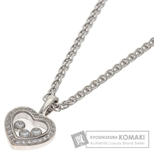 Chopard Heart Happy Diamond Necklace K18 White Gold Ladies [Used]
