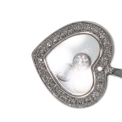 Chopard Heart Happy Diamond Necklace K18 White Gold Ladies [Used]