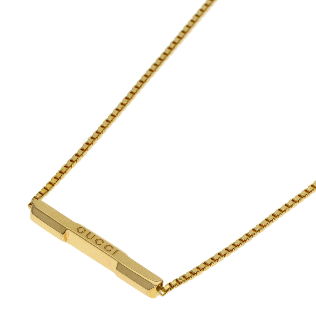 GUCCI Link to love Necklace K18 Yellow Gold Ladies [Used]