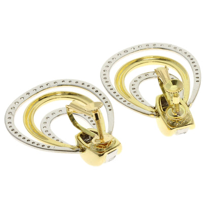 Diamond Earring K18 Yellow Gold 25g　Ladies