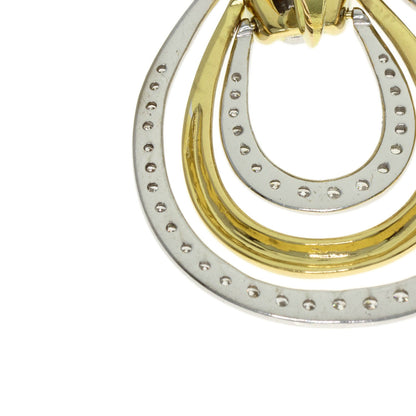 Diamond Earring K18 Yellow Gold 25g　Ladies