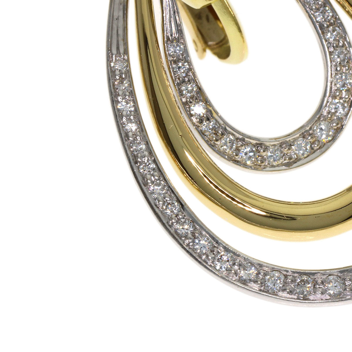 Diamond Earring K18 Yellow Gold 25g　Ladies