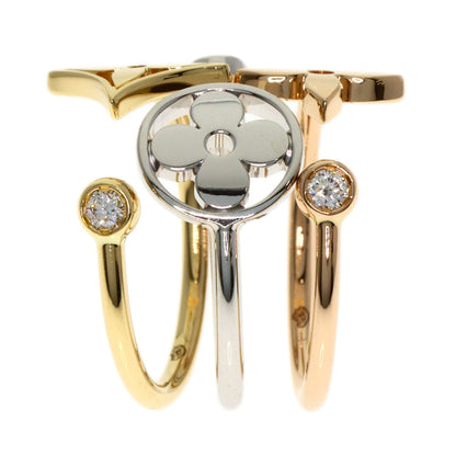 LOUIS VUITTON Berg Monogram Ldylle Diamond #47 Ring K18 Yellow Gold K18 White GoldLadies [Used]