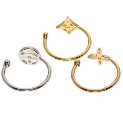 LOUIS VUITTON Berg Monogram Ldylle Diamond #47 Ring K18 Yellow Gold K18 White GoldLadies [Used]