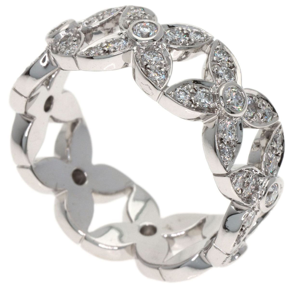 LOUIS VUITTON Anneau Crackert Full Diamond Ring K18 White Gold Ladies [Used]