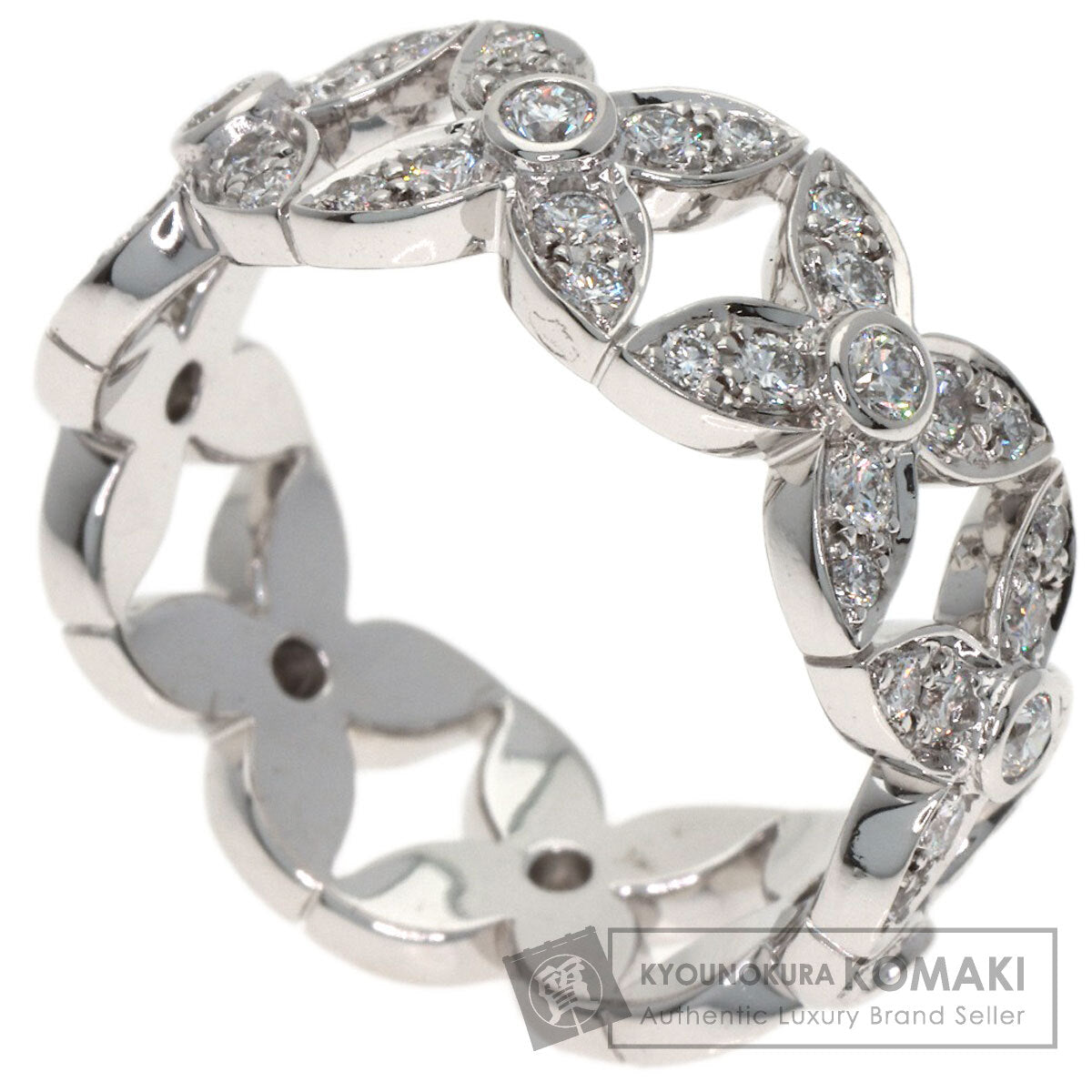 LOUIS VUITTON Anneau Crackert Full Diamond Ring K18 White Gold Ladies [Used]