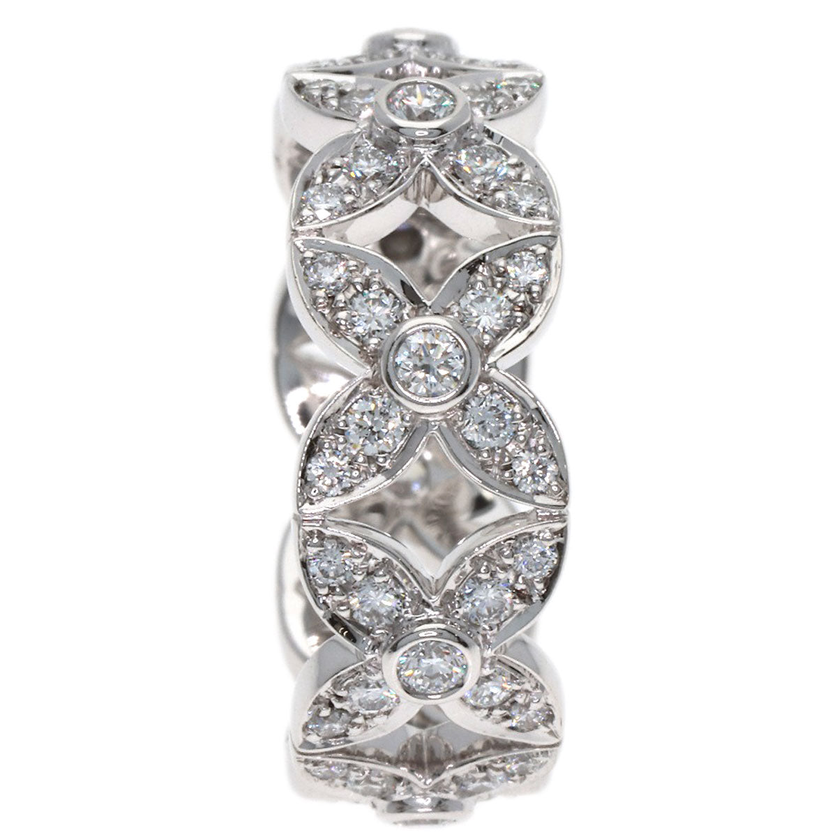 LOUIS VUITTON Anneau Crackert Full Diamond Ring K18 White Gold Ladies [Used]