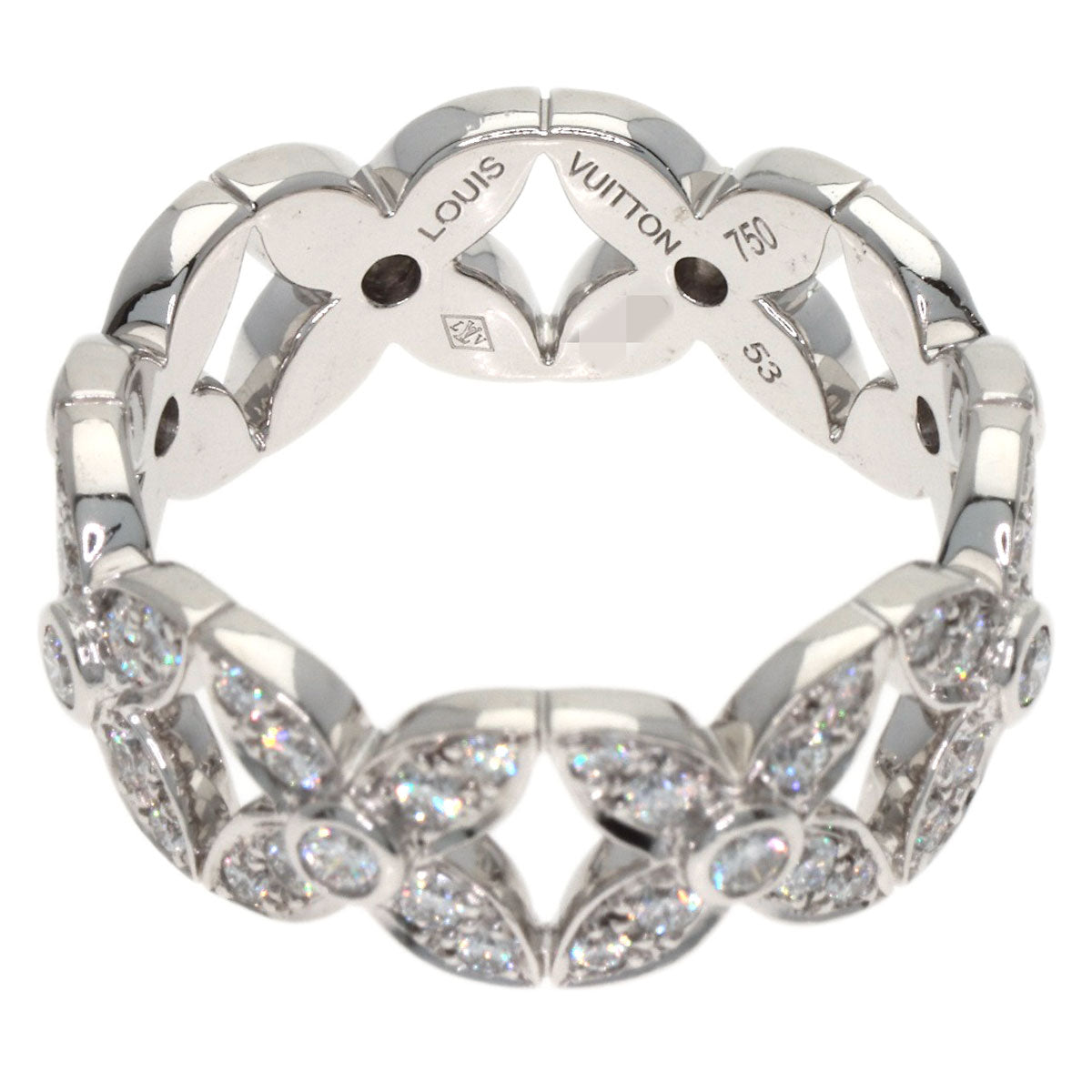 LOUIS VUITTON Anneau Crackert Full Diamond Ring K18 White Gold Ladies [Used]
