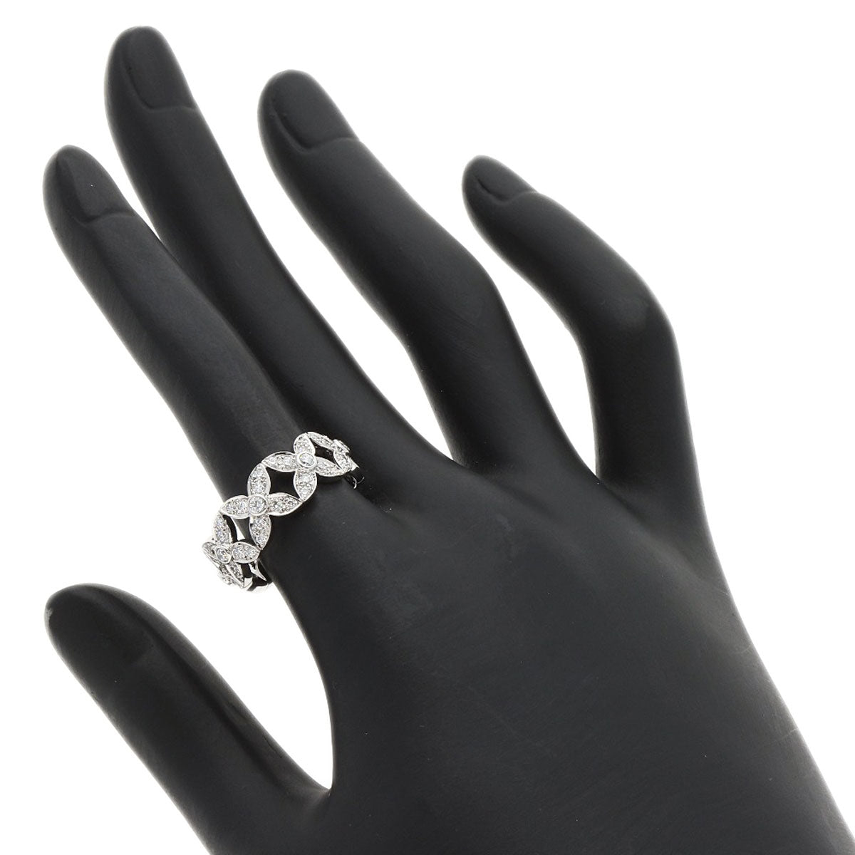 LOUIS VUITTON Anneau Crackert Full Diamond Ring K18 White Gold Ladies [Used]
