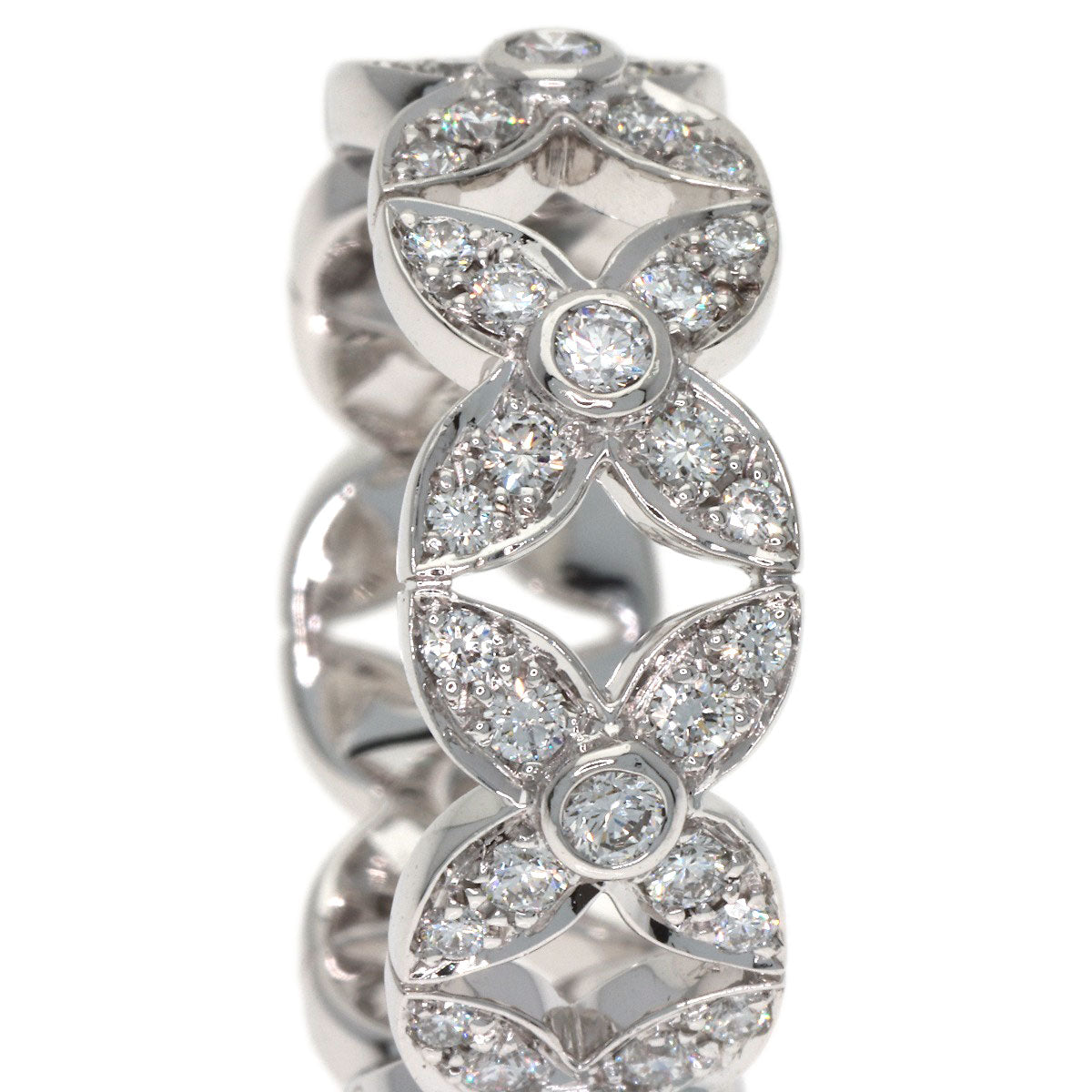 LOUIS VUITTON Anneau Crackert Full Diamond Ring K18 White Gold Ladies [Used]