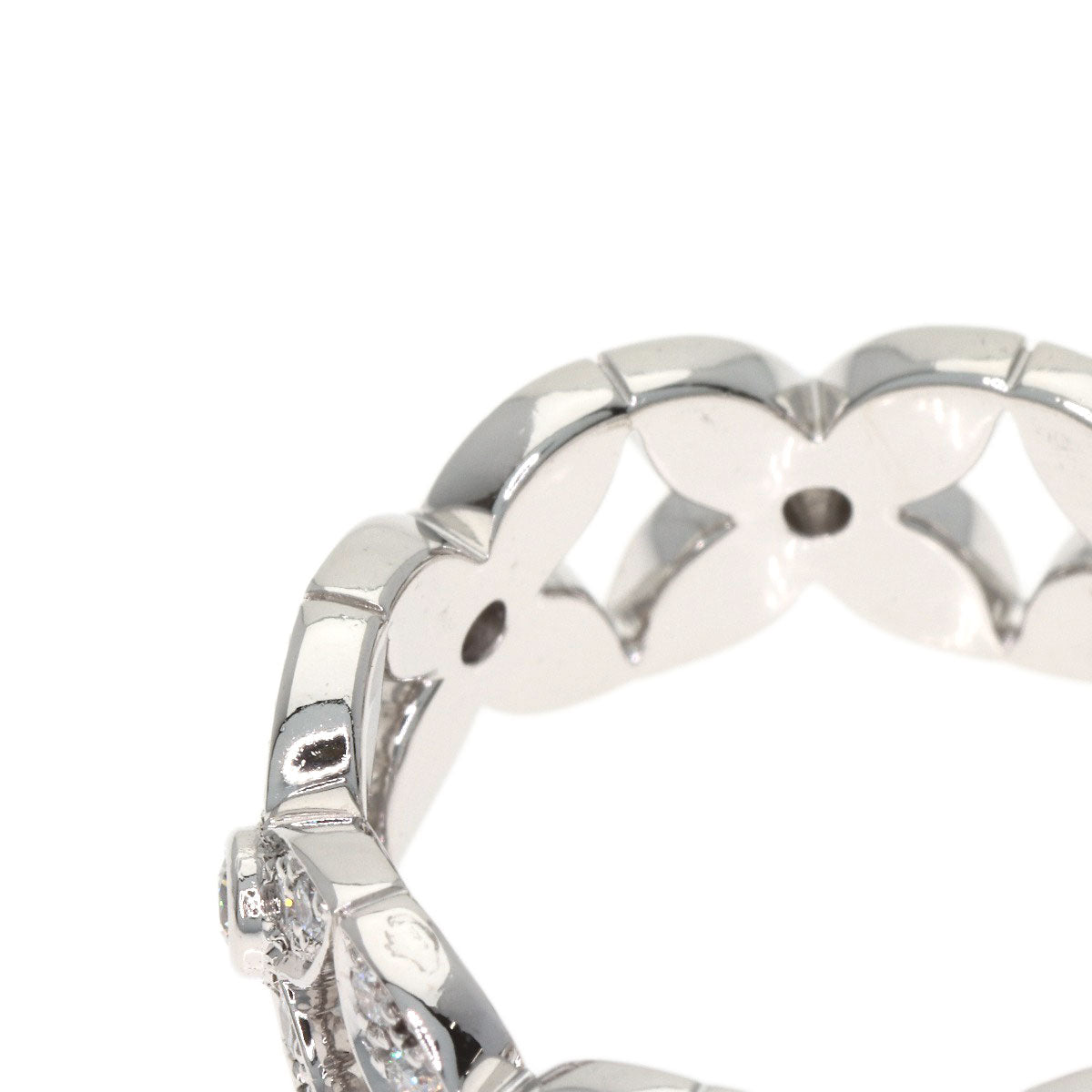 LOUIS VUITTON Anneau Crackert Full Diamond Ring K18 White Gold Ladies [Used]