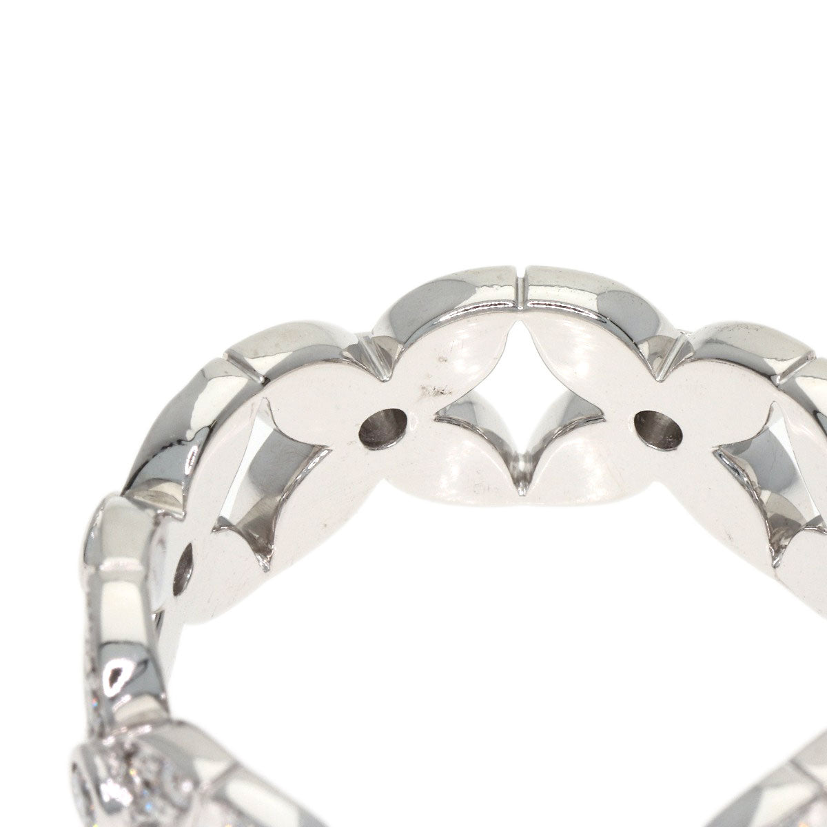 LOUIS VUITTON Anneau Crackert Full Diamond Ring K18 White Gold Ladies [Used]