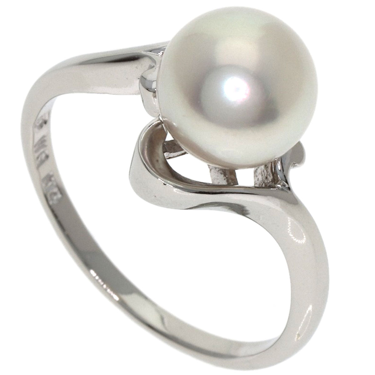 MIKIMOTO Pearl Pearl Ring K14 White Gold Ladies [Used]