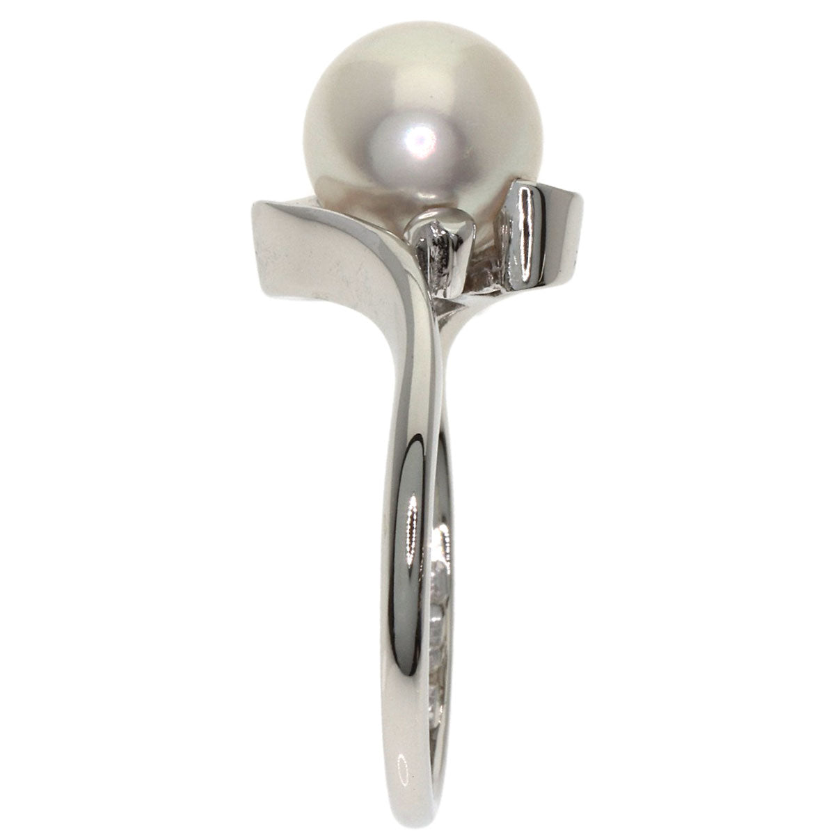 MIKIMOTO Pearl Pearl Ring K14 White Gold Ladies [Used]