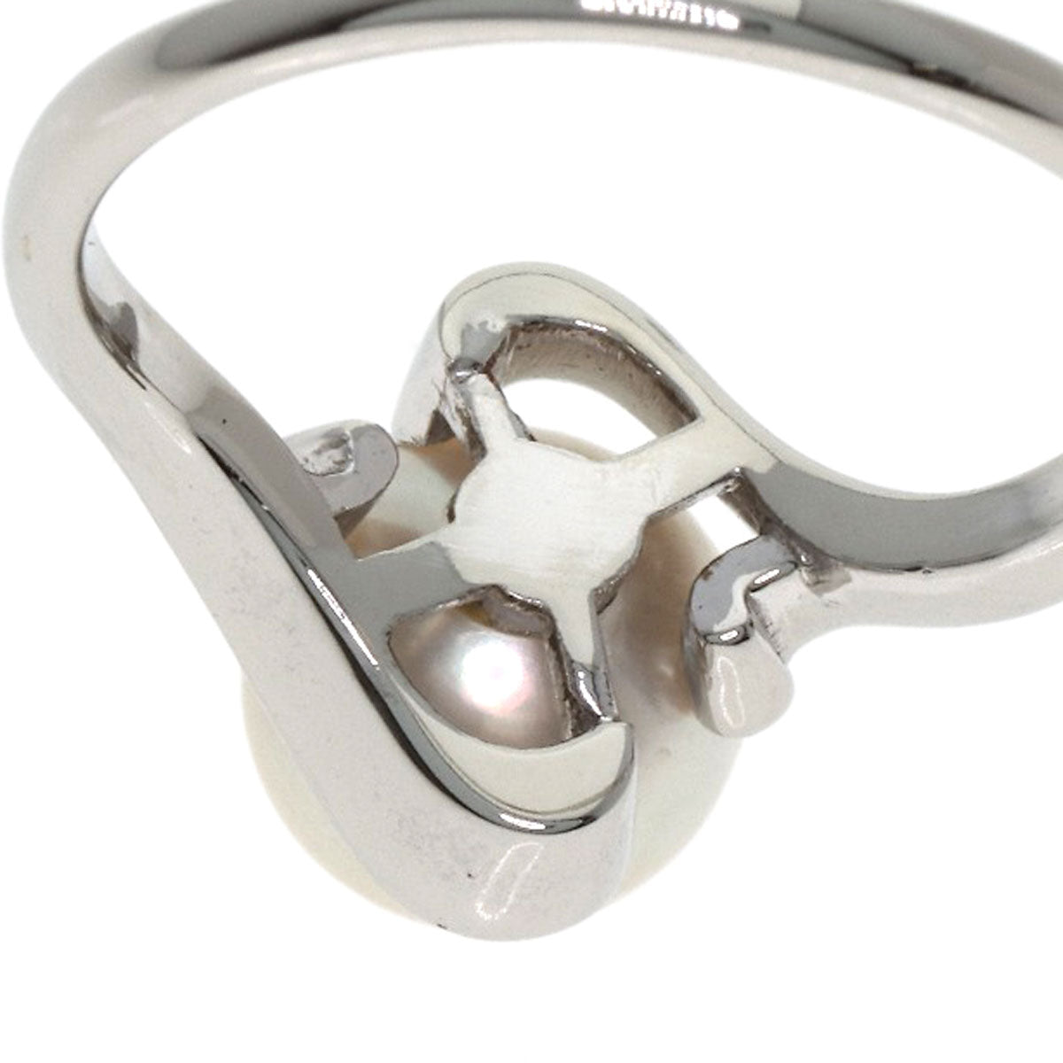 MIKIMOTO Pearl Pearl Ring K14 White Gold Ladies [Used]