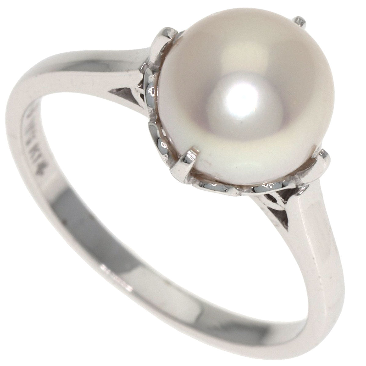 MIKIMOTO Pearl Pearl Ring K14 White Gold Ladies [Used]