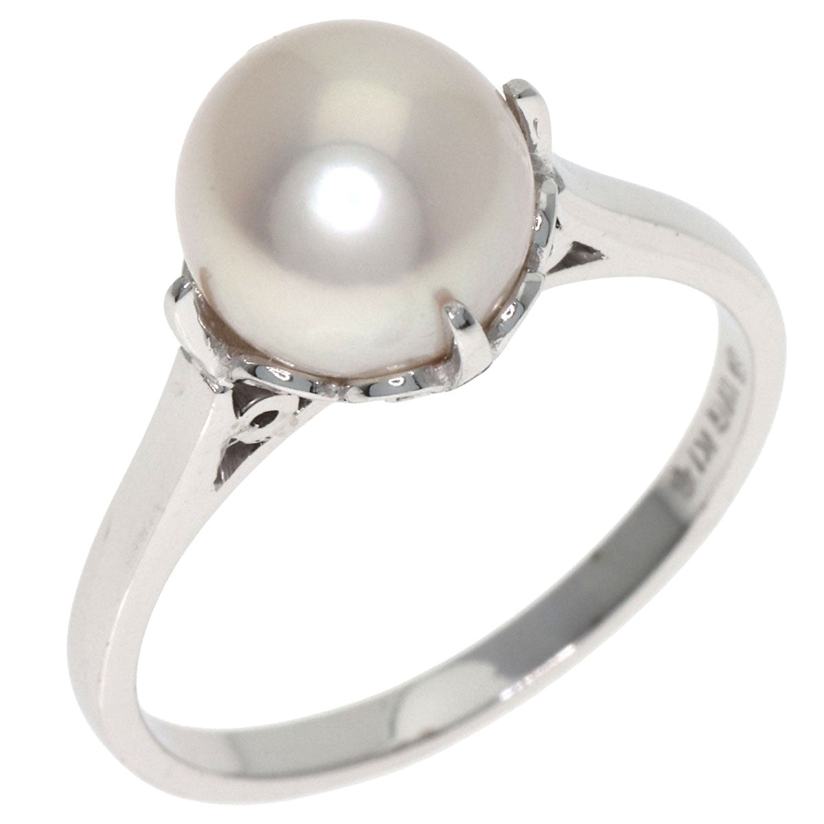 MIKIMOTO Pearl Pearl Ring K14 White Gold Ladies [Used]