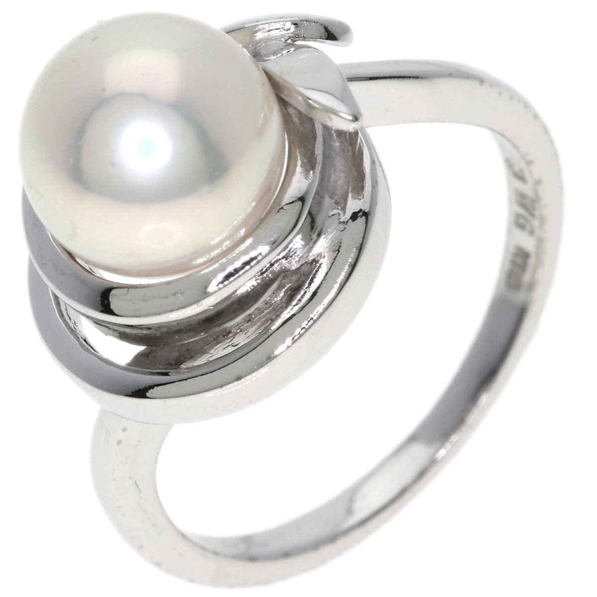 MIKIMOTO Pearl Pearl Ring K14 White Gold Ladies [Used]