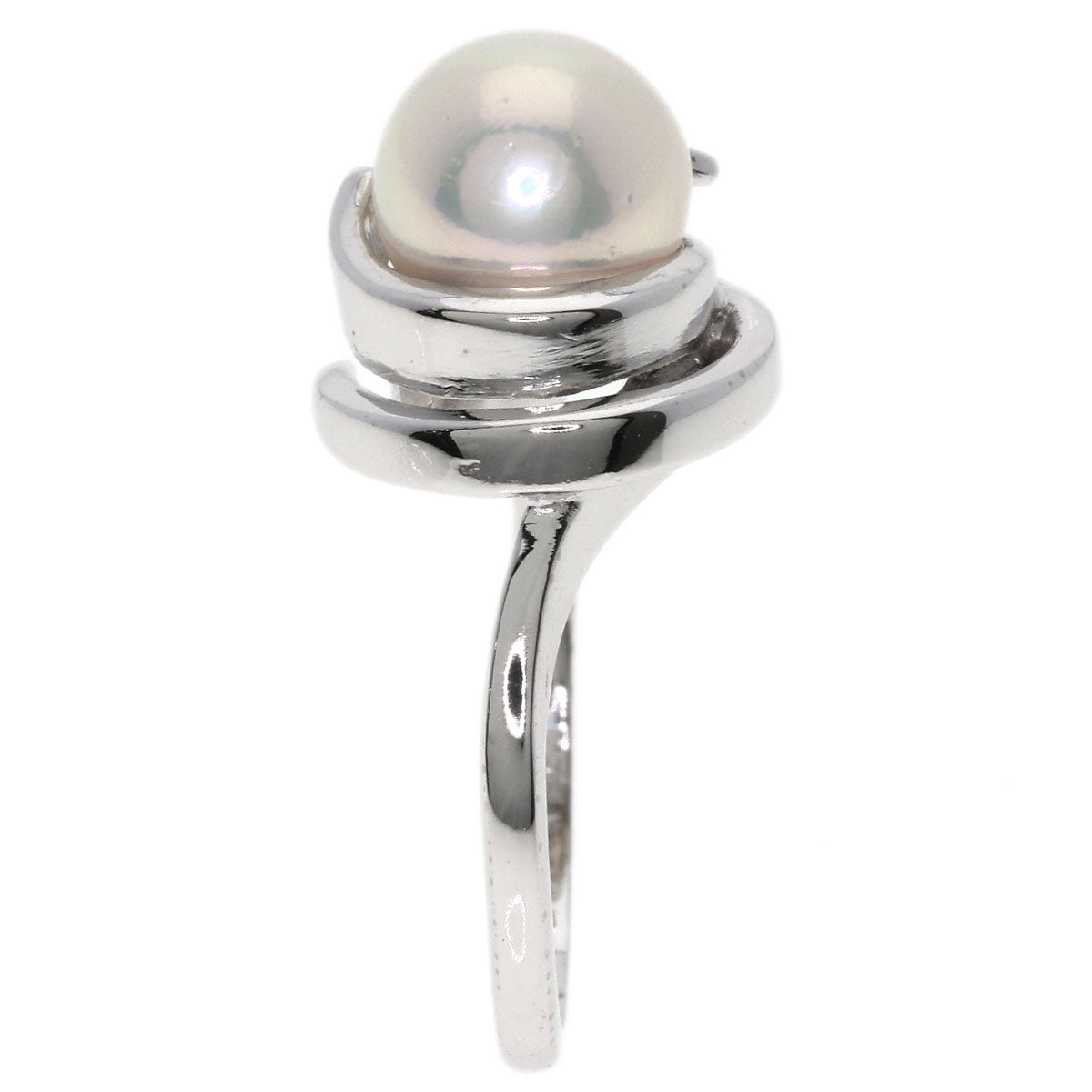 MIKIMOTO Pearl Pearl Ring K14 White Gold Ladies [Used]