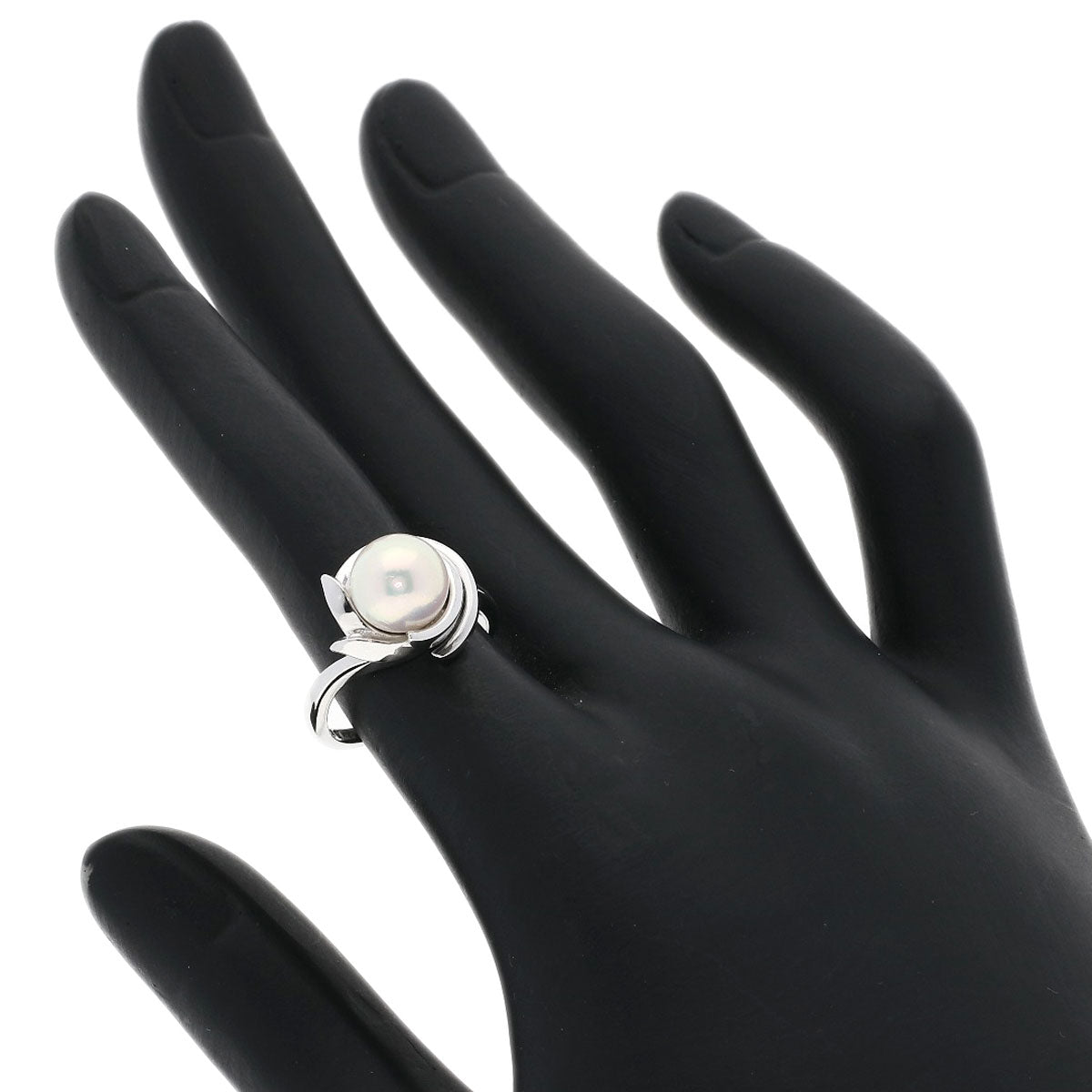 MIKIMOTO Pearl Pearl Ring K14 White Gold Ladies [Used]
