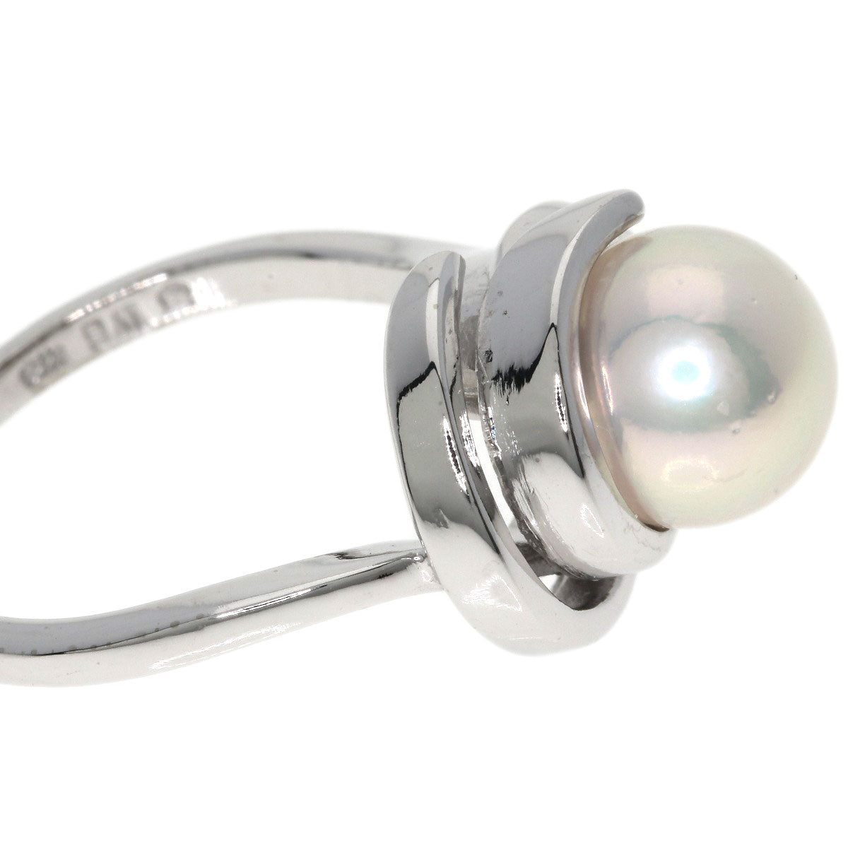 MIKIMOTO Pearl Pearl Ring K14 White Gold Ladies [Used]