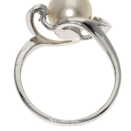 MIKIMOTO Pearl Pearl Diamond Ring K14 White Gold Ladies [Used]