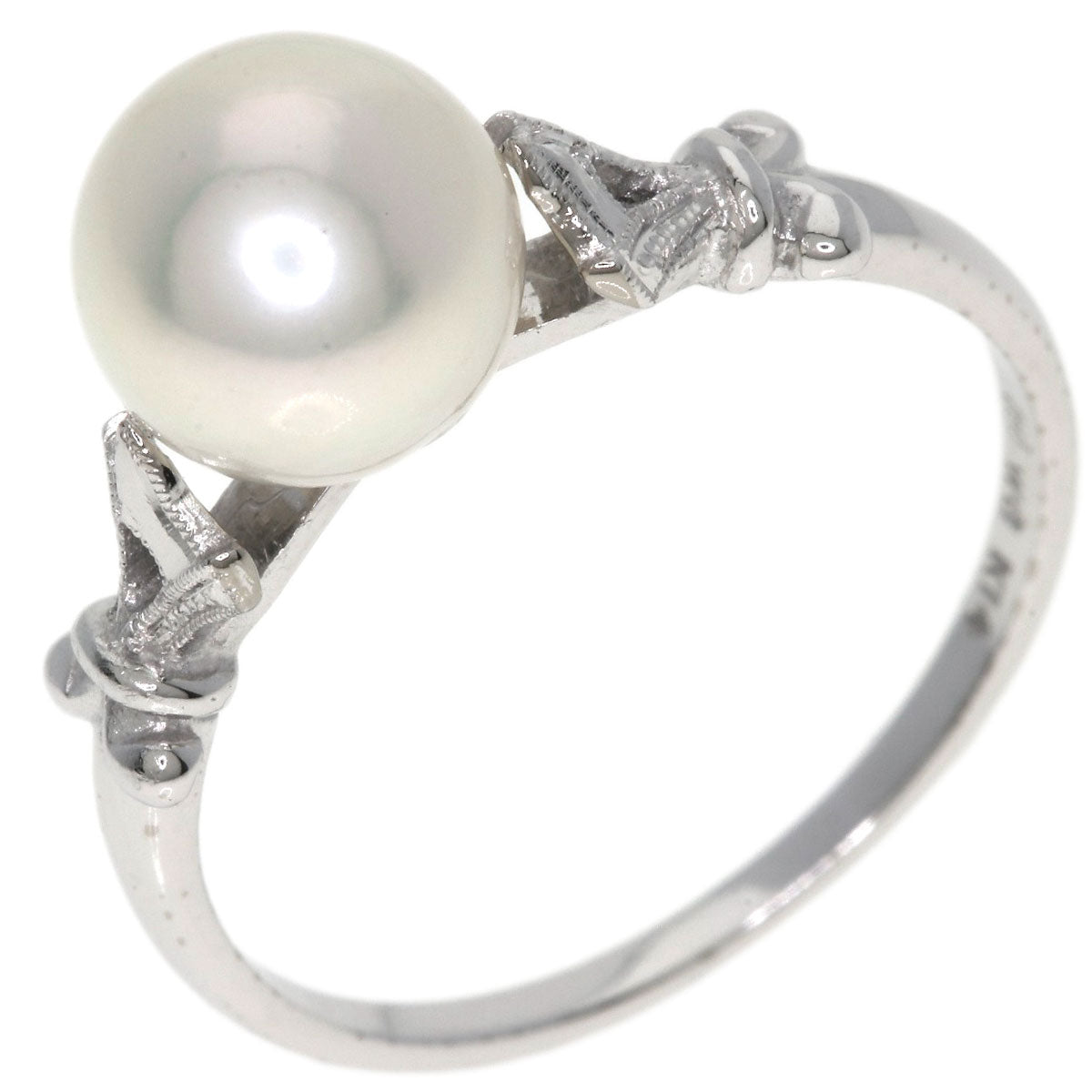 MIKIMOTO Pearl Pearl Ring K14 White Gold Ladies [Used]