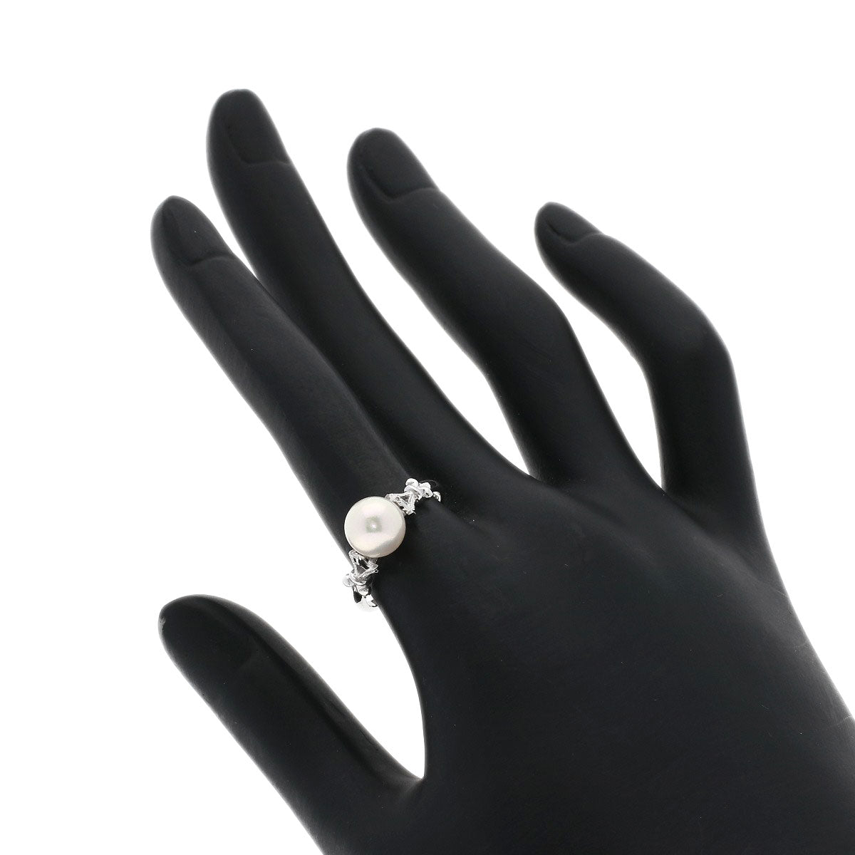 MIKIMOTO Pearl Pearl Ring K14 White Gold Ladies [Used]