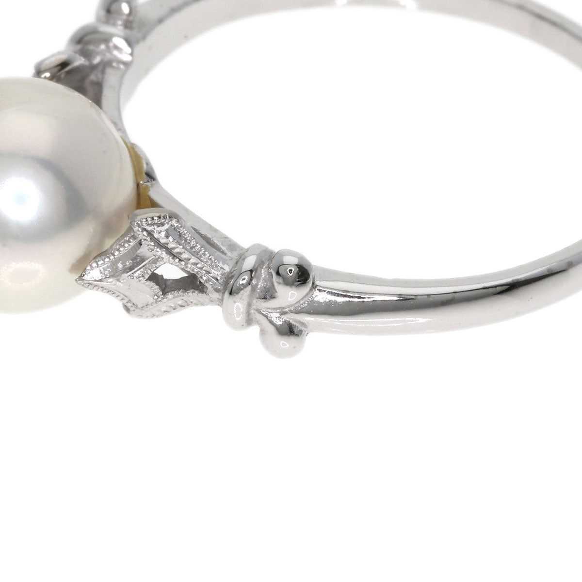 MIKIMOTO Pearl Pearl Ring K14 White Gold Ladies [Used]