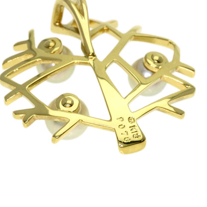 MIKIMOTO Tree of Happiness Pearl Pearl Pendant top K18 Yellow Gold Ladies [Used]