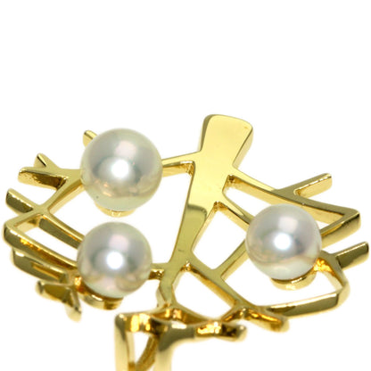 MIKIMOTO Tree of Happiness Pearl Pearl Pendant top K18 Yellow Gold Ladies [Used]