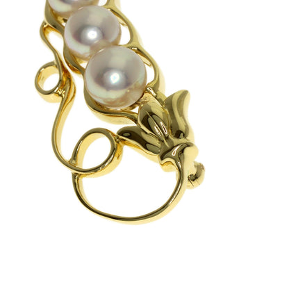 MIKIMOTO Pearl Pearl Brooch K18 Yellow Gold Ladies [Used]
