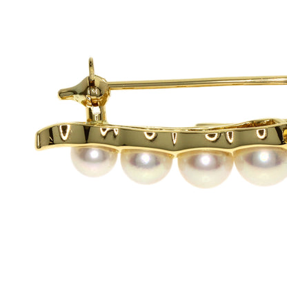 MIKIMOTO Pearl Pearl Brooch K18 Yellow Gold Ladies [Used]