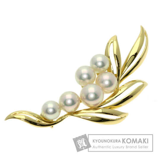 MIKIMOTO Reef Pearl Pearl Brooch K18 Yellow Gold Ladies [Used]