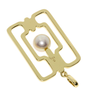 MIKIMOTO Pearl Pearl Pendant top K14 Yellow Gold Ladies [Used]