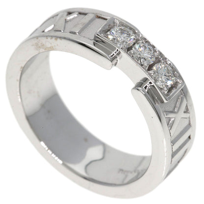 TIFFANY&Co. Atlas 3P Diamond Ring K18 White Gold Ladies [Used]