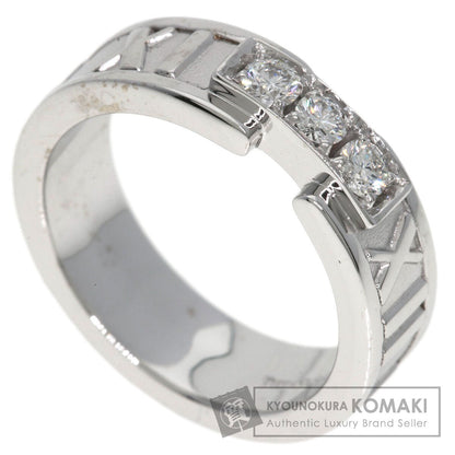 TIFFANY&Co. Atlas 3P Diamond Ring K18 White Gold Ladies [Used]