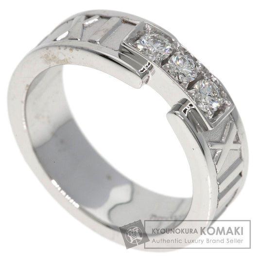 TIFFANY&Co. Atlas 3P Diamond Ring K18 White Gold Ladies [Used]