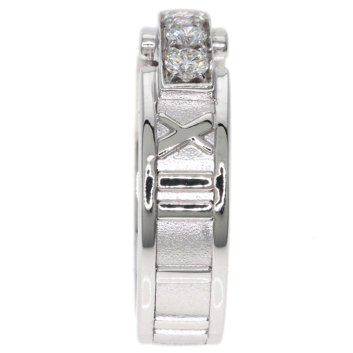 TIFFANY&Co. Atlas 3P Diamond Ring K18 White Gold Ladies [Used]
