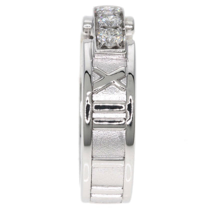 TIFFANY&Co. Atlas 3P Diamond Ring K18 White Gold Ladies [Used]