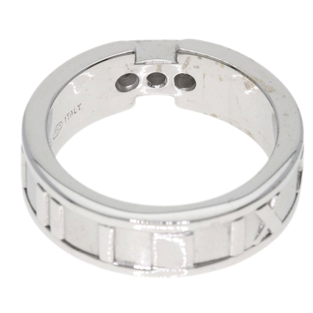 TIFFANY&Co. Atlas 3P Diamond Ring K18 White Gold Ladies [Used]