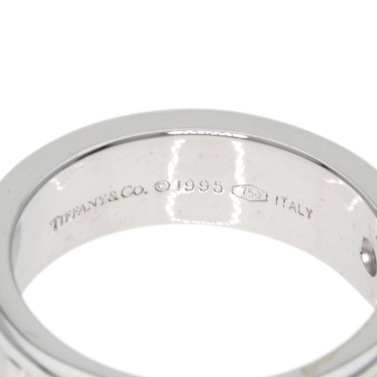 TIFFANY&Co. Atlas 3P Diamond Ring K18 White Gold Ladies [Used]