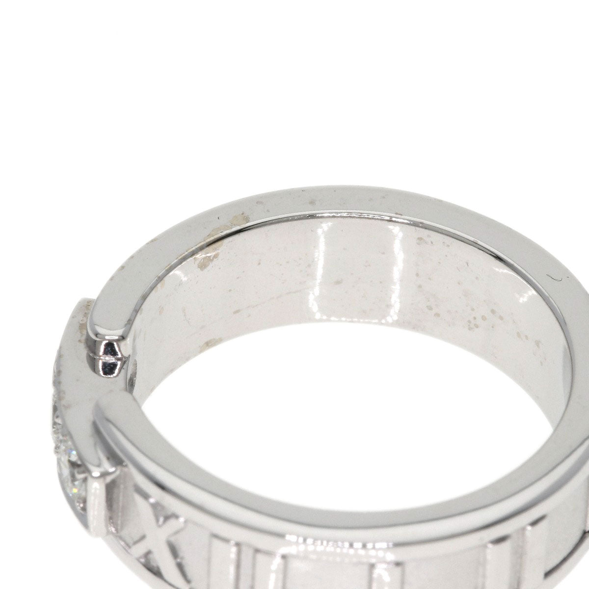 TIFFANY&Co. Atlas 3P Diamond Ring K18 White Gold Ladies [Used]