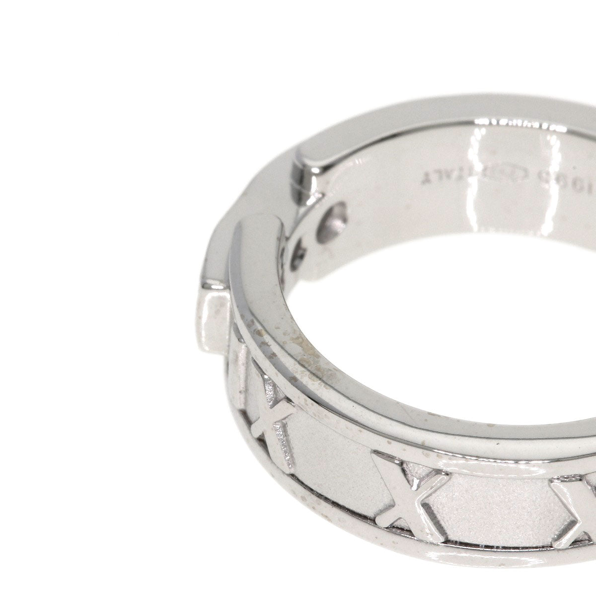 TIFFANY&Co. Atlas 3P Diamond Ring K18 White Gold Ladies [Used]