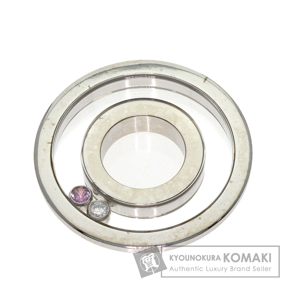 Chopard Happy Diamond Pink Sapphire Diamond Pendant top K18 White Gold Ladies [Used]