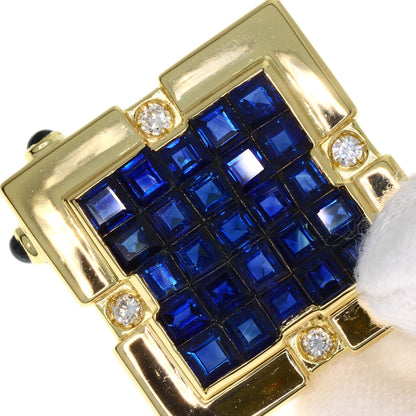 0.16ct Mystery Sapphire Diamond Necklace K18 Yellow Gold 19.6g　Ladies