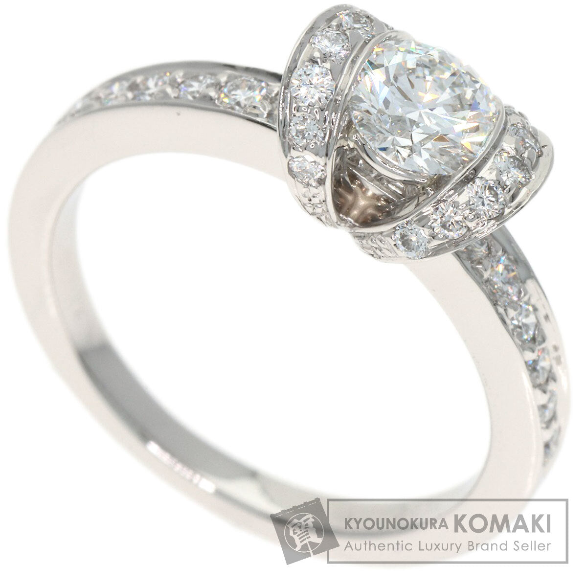 TIFFANY&Co. Ribbon Diamond Ring Platinum PT950 Ladies [Used]