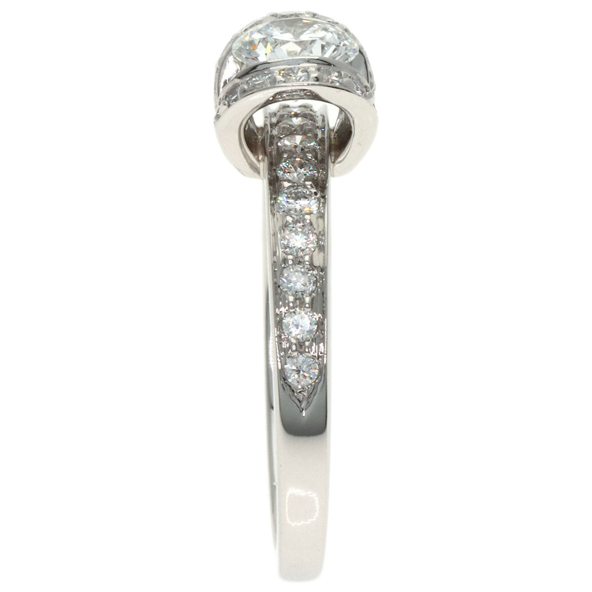TIFFANY&Co. Ribbon Diamond Ring Platinum PT950 Ladies [Used]